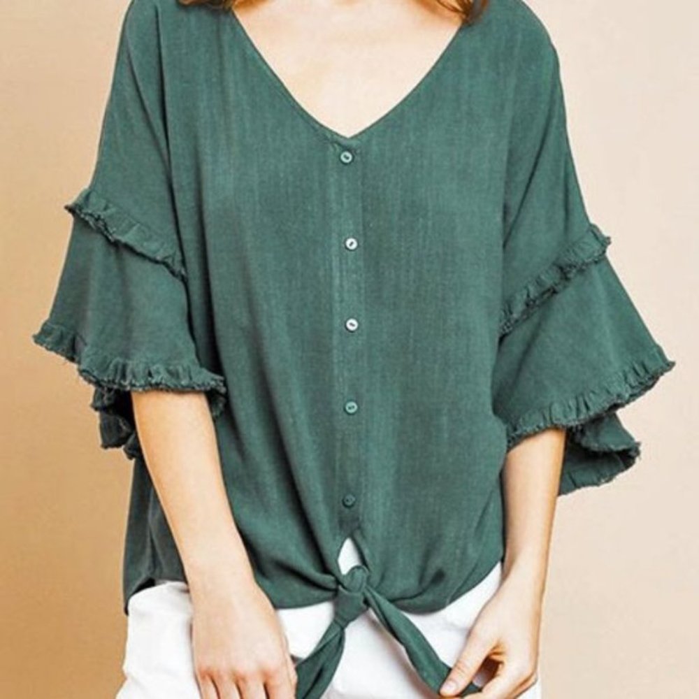 Umgee Linen Bohemian Top - Picture 10 of 14